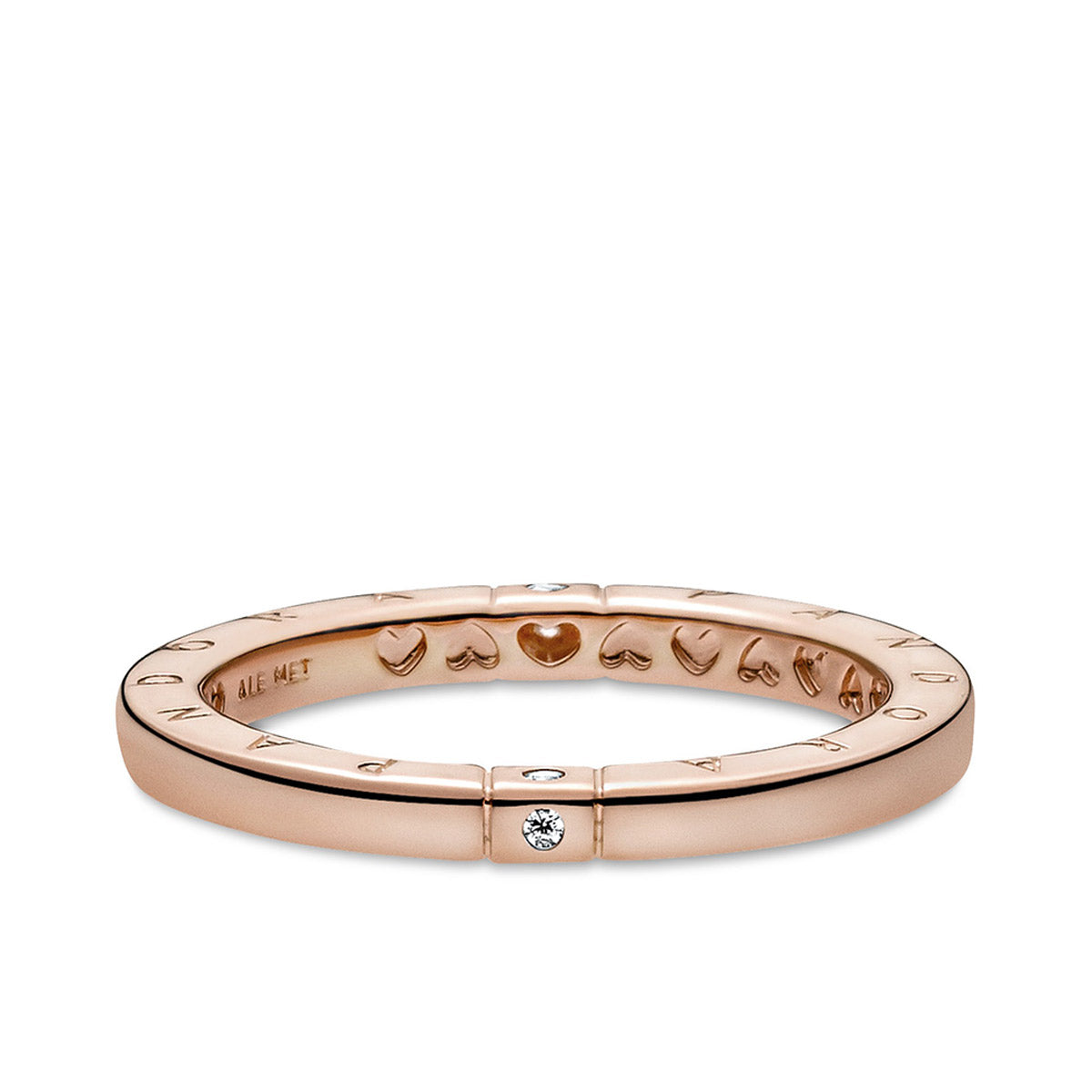 Pandora Logo & Hearts Ring