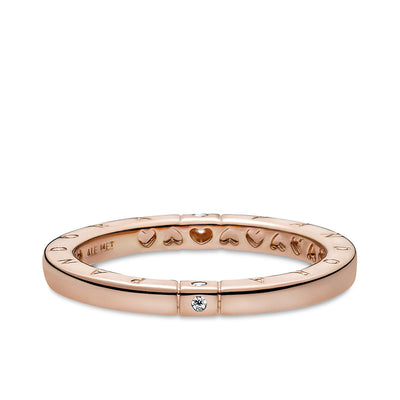 Pandora Logo & Hearts Ring