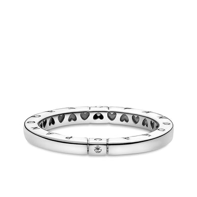 Pandora Logo & Hearts Ring