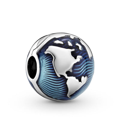Pandora Blue Globe Clip Charm