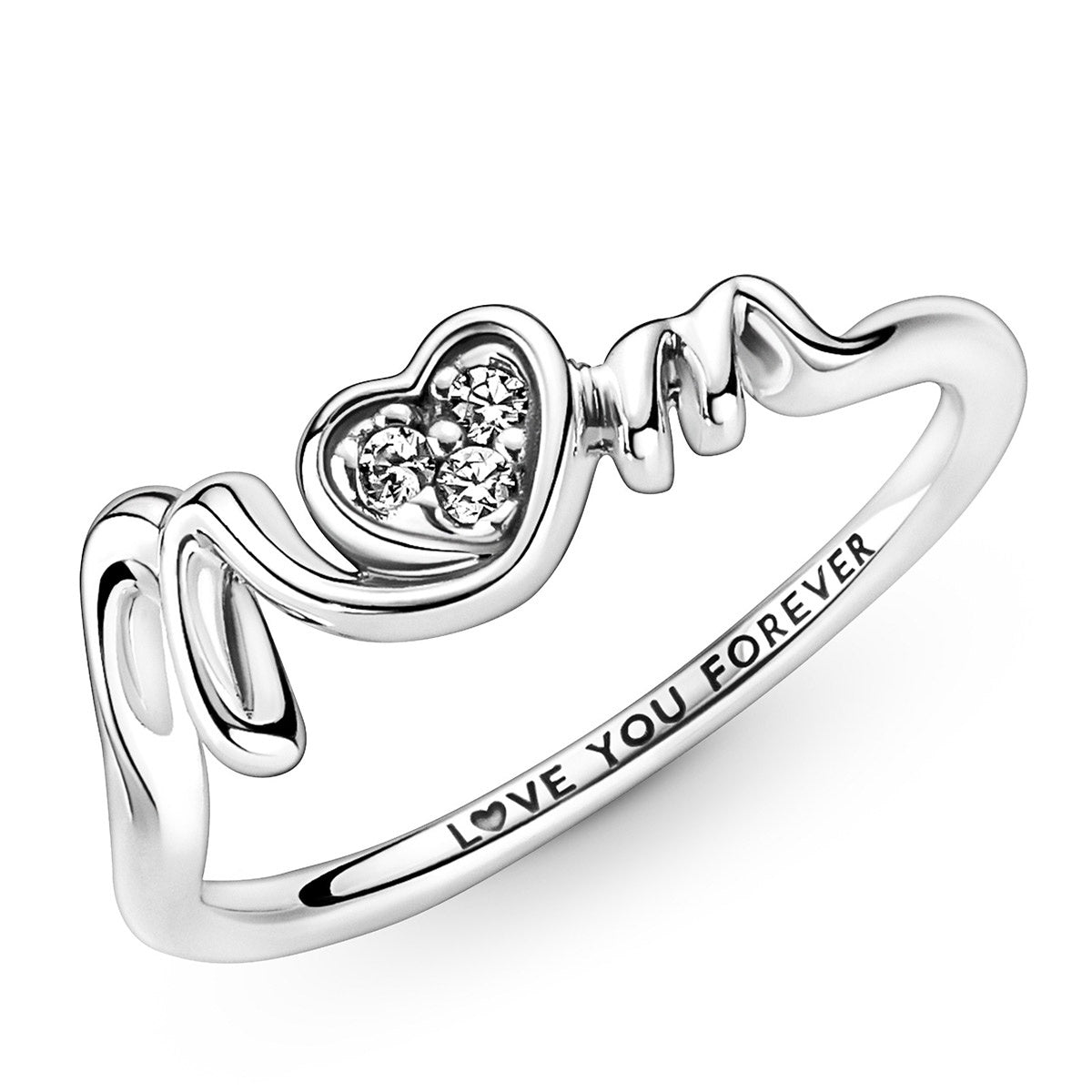Pandora Mom Pavé Heart Ring