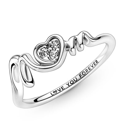 Pandora Mom Pavé Heart Ring