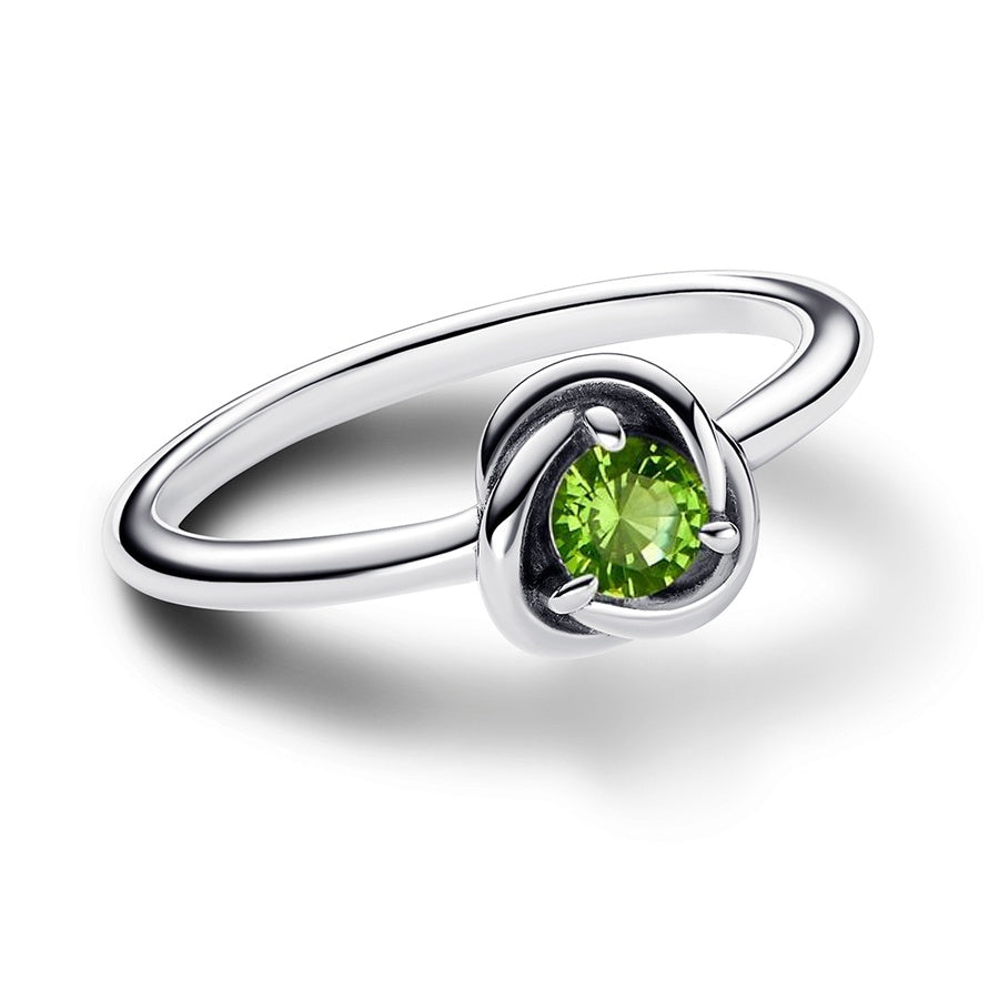 August Spring Green Eternity Circle Ring