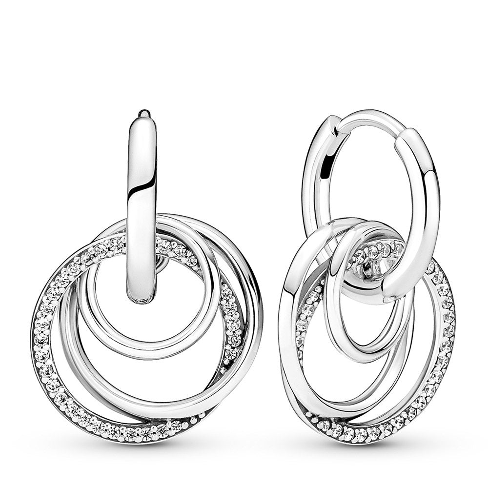 Pandora Family Always Encircled Hoop Earrings
