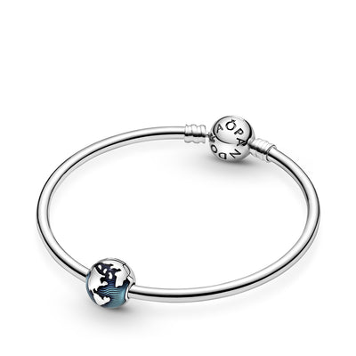 Pandora Blue Globe Clip Charm