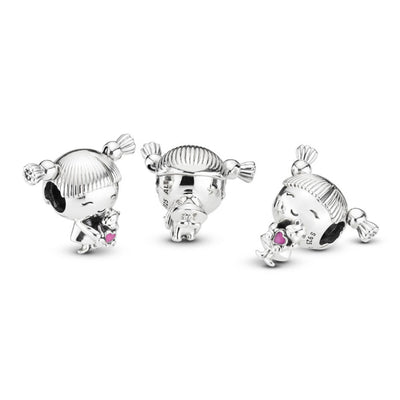 Pandora Girl With Pigtails Charm