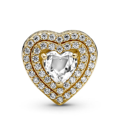 Sparkling Leveled Hearts Charm