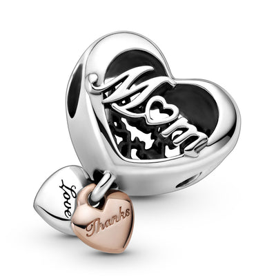 Pandora Thank You Mom Heart Charm