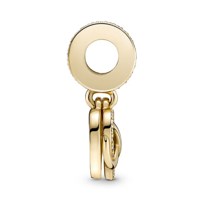 Pandora 14k Gold Sparkling Infinity Heart Dangle Charm
