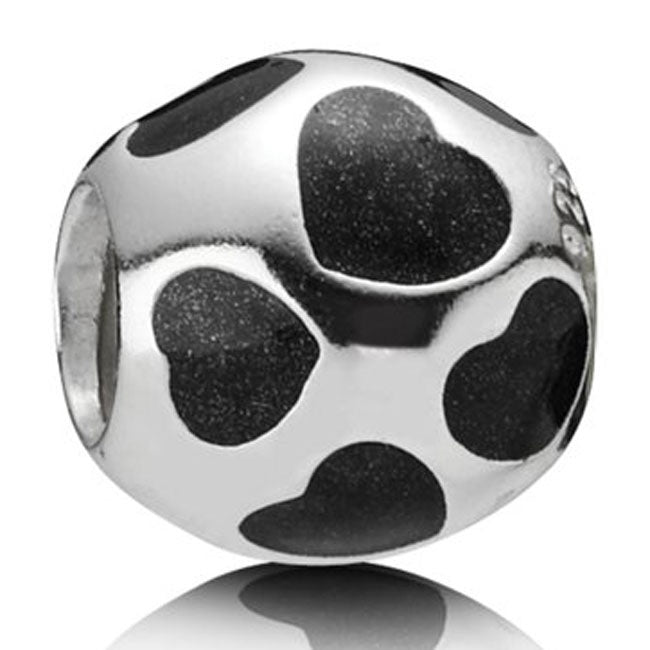 Pandora Love You with Black Enamel Charm