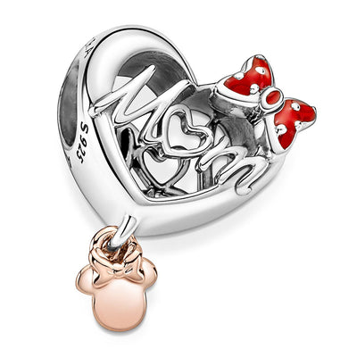 Pandora Disney Minnie Mouse Mom Heart Charm