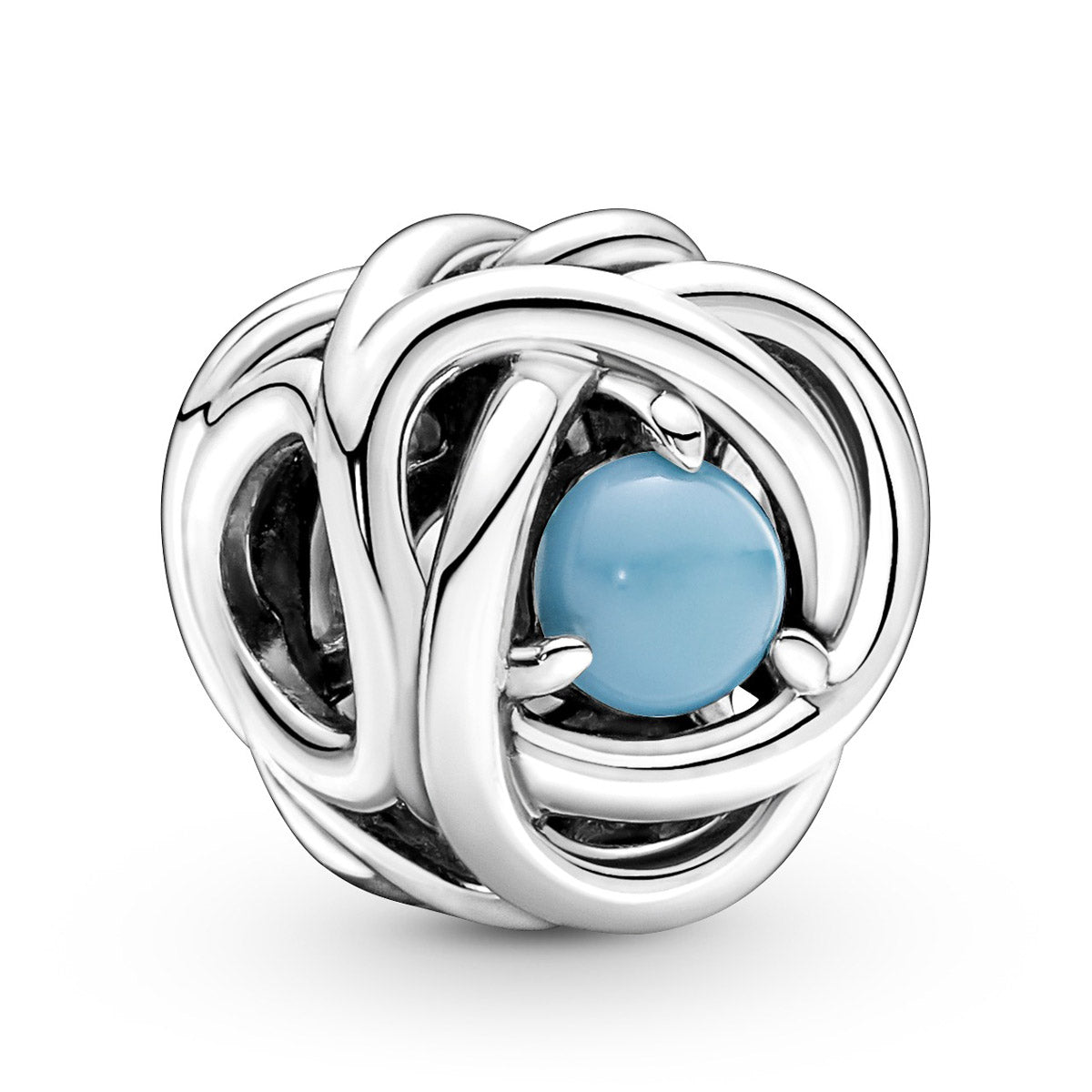 Pandora December - Turquoise Blue Eternity Circle Charm