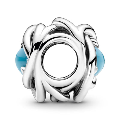 Pandora December - Turquoise Blue Eternity Circle Charm