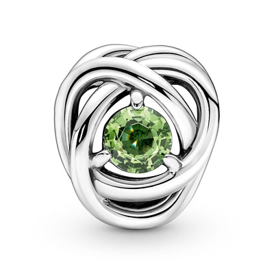 Pandora August - Spring Green Eternity Circle Charm