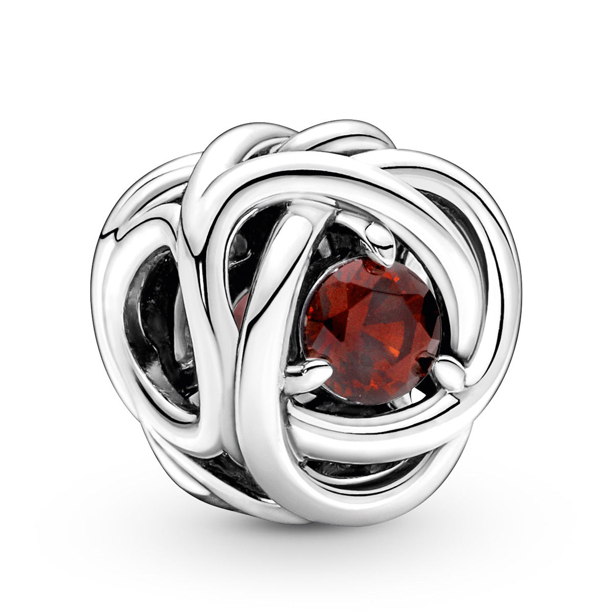 Pandora January - Red Eternity Circle Charm