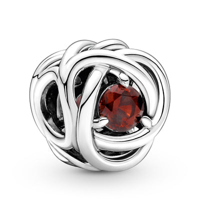 Pandora January - Red Eternity Circle Charm