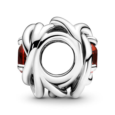 Pandora January - Red Eternity Circle Charm