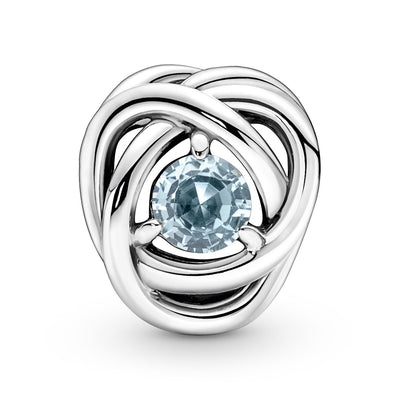 Pandora March - Sea Aqua Blue Eternity Circle Charm