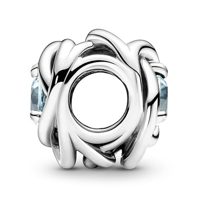 Pandora March - Sea Aqua Blue Eternity Circle Charm