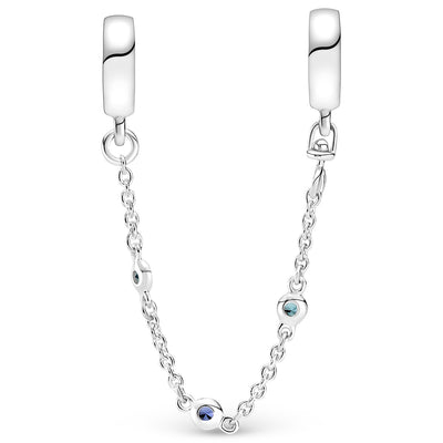 Pandora Triple Blue Stone Safety Chain