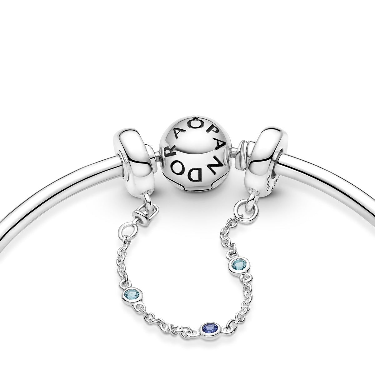 Pandora Triple Blue Stone Safety Chain