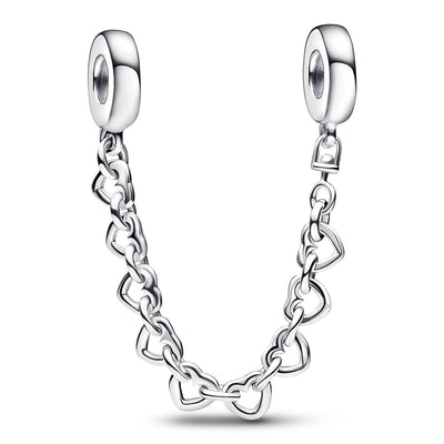Pandora Linked Hearts Safety Chain