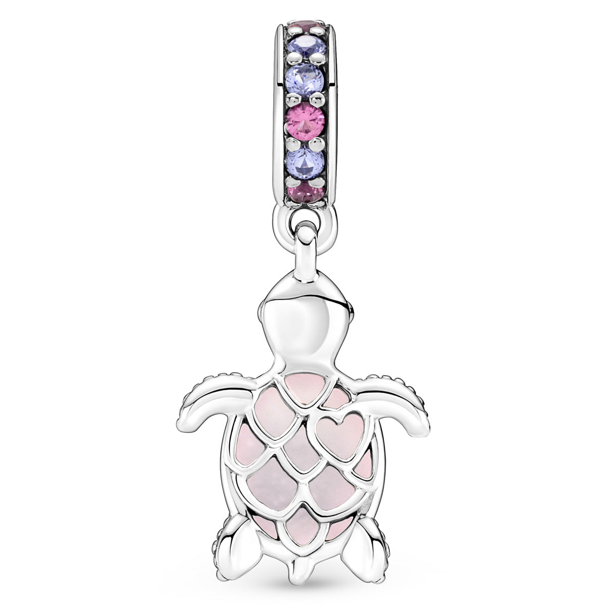 Pandora Pink Sea Turtle Murano Glass Dangle Charm