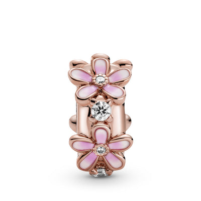Pandora Pink Daisy Spacer Clip Charm