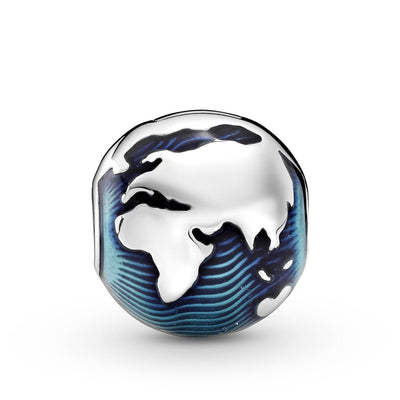 Pandora Blue Globe Clip Charm