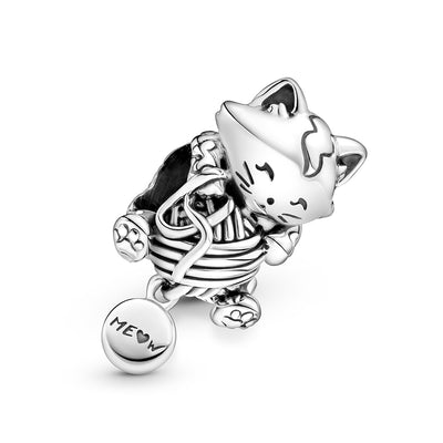 Pandora Kitten & Yarn Ball Charm