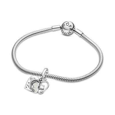 Pandora Cats & Hearts Dangle Charm