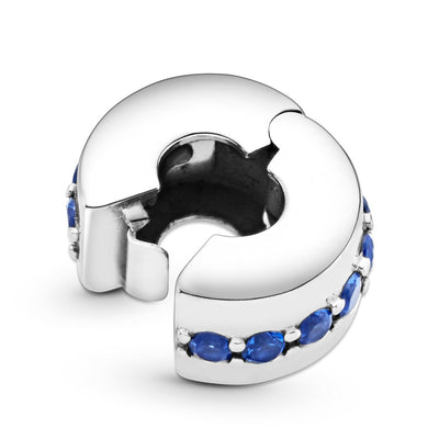 Pandora Blue Sparkle Clip Charm