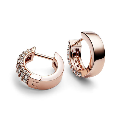 Pandora Timeless Pavé Double-row Hoop Earrings