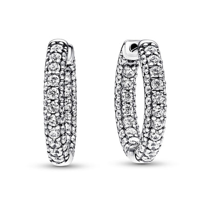 Pandora Timeless Pavé Single-row Hoop Earrings