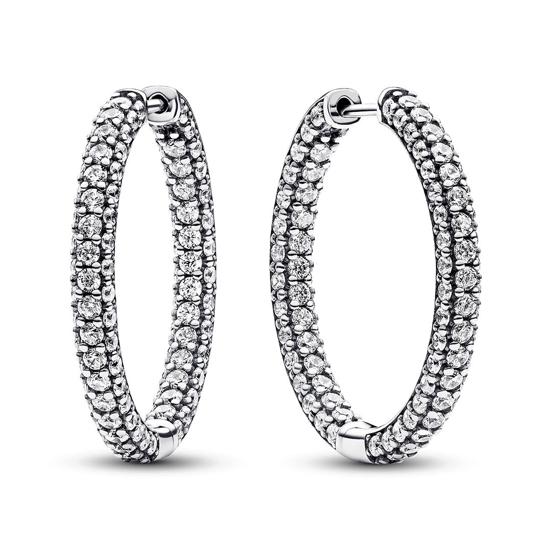 Pandora Timeless Single-row Pavé Hoop Earrings