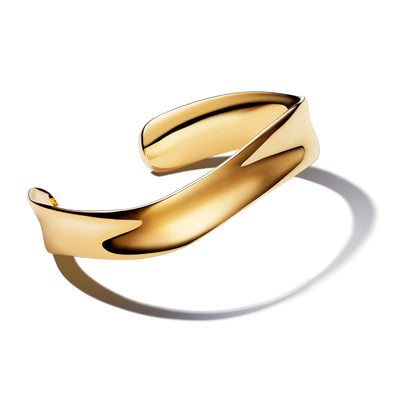 Pandora Organically Shaped Broad Open Bangle