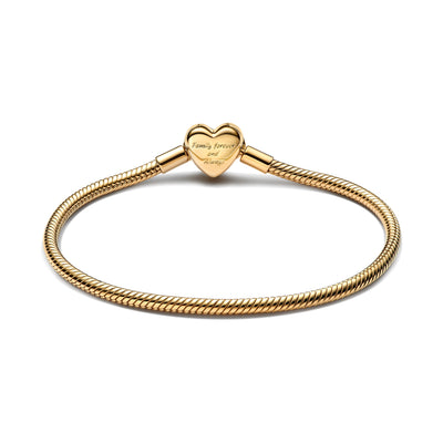Pandora Sparkling Infinity Heart Clasp Snake Chain Bracelet
