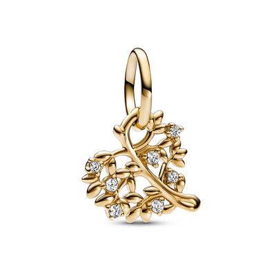 Sparkling Heart & Family Tree Dangle Charm