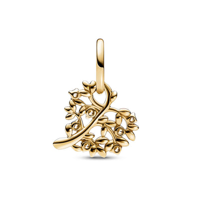 Sparkling Heart & Family Tree Dangle Charm