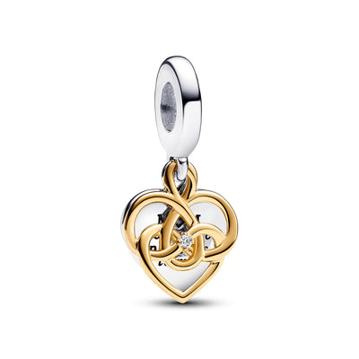 Pandora Lab-grown Diamond Engravable Mom Double Dangle Charm