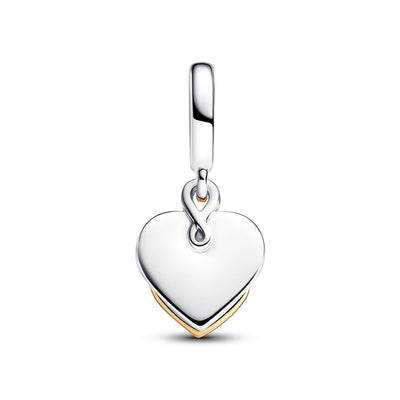 Pandora Lab-grown Diamond Engravable Mom Double Dangle Charm