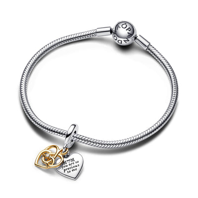 Pandora Lab-grown Diamond Engravable Mom Double Dangle Charm