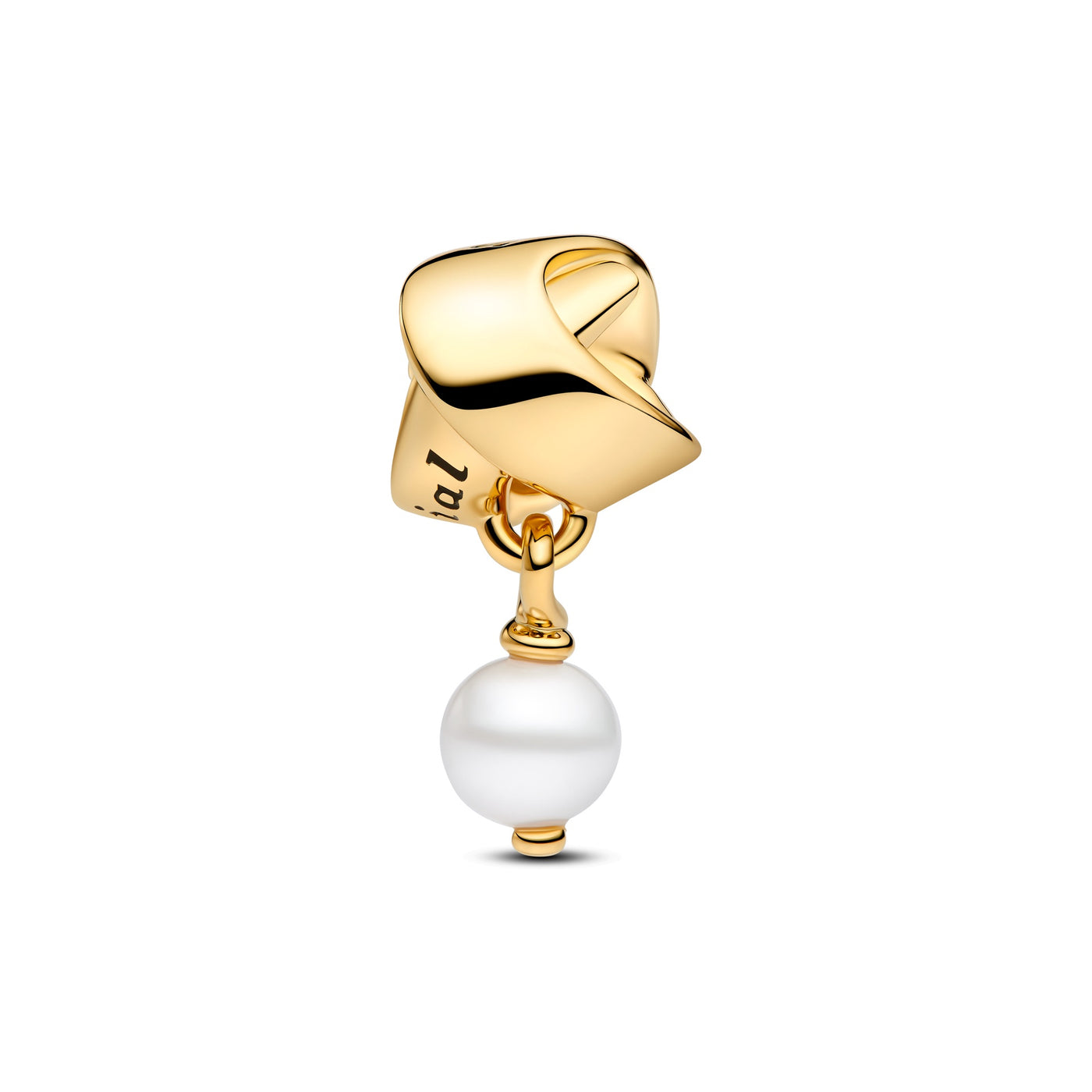 Pandora Treated Freshwater Cultured Pearl Ribbon Charm