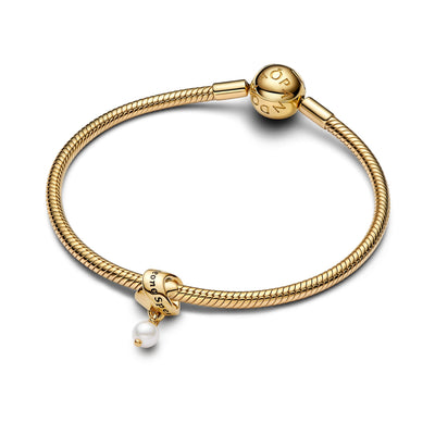 Pandora Treated Freshwater Cultured Pearl Ribbon Charm