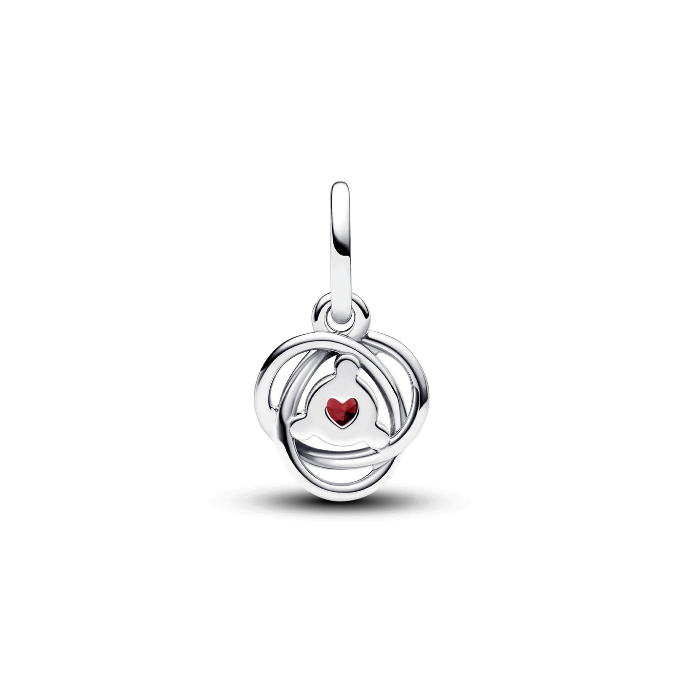 January - Red Eternity Circle Dangle Charm