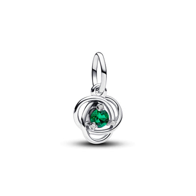 May - Green Eternity Circle Dangle Charm