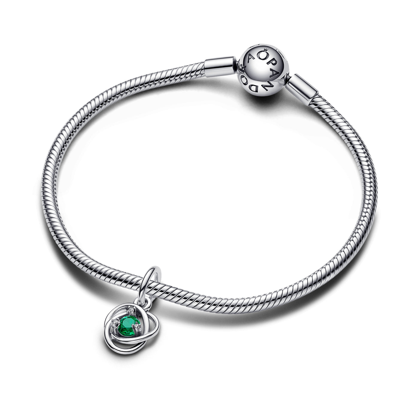 May - Green Eternity Circle Dangle Charm