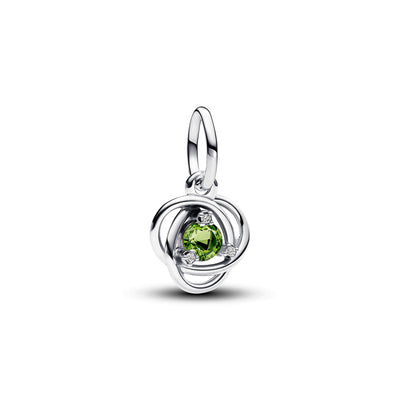 August - Spring Green Eternity Circle Dangle Charm