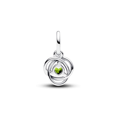 August - Spring Green Eternity Circle Dangle Charm