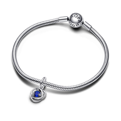 September - Blue Eternity Circle Dangle Charm
